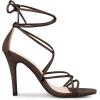 imageAllegra K Womens Lace Up Heels Strappy Stiletto Heel SandalsCoffee