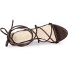 imageAllegra K Womens Lace Up Heels Strappy Stiletto Heel SandalsCoffee