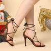imageAllegra K Womens Lace Up Heels Strappy Stiletto Heel SandalsCoffee