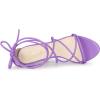 imageAllegra K Womens Lace Up Heels Strappy Stiletto Heel SandalsLavender