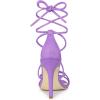 imageAllegra K Womens Lace Up Heels Strappy Stiletto Heel SandalsLavender