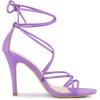 imageAllegra K Womens Lace Up Heels Strappy Stiletto Heel SandalsLavender