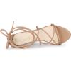 imageAllegra K Womens Lace Up Heels Strappy Stiletto Heel SandalsNude