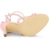 imageAllegra K Womens Lace Up Heels Strappy Stiletto Heel SandalsPink
