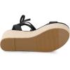 imageAllegra K Womens Lace Up Wedge Heel Slingback Platform Strappy SandalsBlack