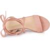 imageAllegra K Womens Lace Up Wedge Heel Slingback Platform Strappy SandalsPink