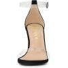 imageAllegra K Womens Open Toe Clear Ankle Strap Stiletto Heel SandalsBlack