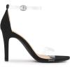 imageAllegra K Womens Open Toe Clear Ankle Strap Stiletto Heel SandalsBlack
