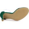 imageAllegra K Womens Open Toe Clear Ankle Strap Stiletto Heel SandalsEmerald Green