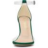 imageAllegra K Womens Open Toe Clear Ankle Strap Stiletto Heel SandalsEmerald Green