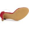 imageAllegra K Womens Open Toe Clear Ankle Strap Stiletto Heel SandalsRed
