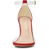 imageAllegra K Womens Open Toe Clear Ankle Strap Stiletto Heel SandalsRed