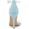 imageAllegra K Womens Open Toe Clear Ankle Strap Stiletto Heel SandalsSky Blue