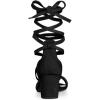 imageAllegra K Womens Open Toe Color Block Heel Lace Up SandalsBlack