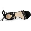 imageAllegra K Womens Open Toe Color Block Heel Lace Up SandalsBlack