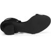 imageAllegra K Womens Open Toe Color Block Heel Lace Up SandalsBlack White
