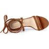 imageAllegra K Womens Open Toe Color Block Heel Lace Up SandalsBrown