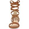 imageAllegra K Womens Open Toe Color Block Heel Lace Up SandalsBrown