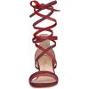 imageAllegra K Womens Open Toe Color Block Heel Lace Up SandalsBurgundy Red
