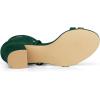 imageAllegra K Womens Open Toe Color Block Heel Lace Up SandalsGreen