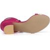 imageAllegra K Womens Open Toe Color Block Heel Lace Up SandalsHot Pink