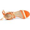 imageAllegra K Womens Open Toe Color Block Heel Lace Up SandalsOrange