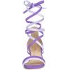 imageAllegra K Womens Open Toe Color Block Heel Lace Up SandalsPurple