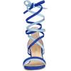 imageAllegra K Womens Open Toe Color Block Heel Lace Up SandalsRoyal Blue