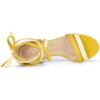imageAllegra K Womens Open Toe Color Block Heel Lace Up SandalsYellow