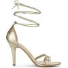 imageAllegra K Womens Open Toe Lace Up Stiletto Heels SandalsGold