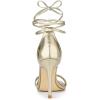 imageAllegra K Womens Open Toe Lace Up Stiletto Heels SandalsGold