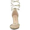 imageAllegra K Womens Open Toe Lace Up Stiletto Heels SandalsGold