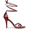 imageAllegra K Womens Open Toe Lace Up Stiletto Heels SandalsMaroon