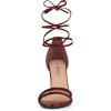 imageAllegra K Womens Open Toe Lace Up Stiletto Heels SandalsMaroon