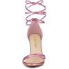 imageAllegra K Womens Open Toe Lace Up Stiletto Heels SandalsPink