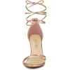 imageAllegra K Womens Open Toe Lace Up Stiletto Heels SandalsRose Gold