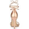 imageAllegra K Womens Open Toe Lace Up Stiletto Heels SandalsRose Gold