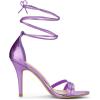 imageAllegra K Womens Open Toe Lace Up Stiletto Heels SandalsTaro Purple