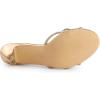 imageAllegra K Womens Open Toe Rhinestone Strappy Stiletto Heels Sandals Slip On Slip On MulesRose Gold