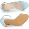 imageAllegra K Womens Open Toe Rhinestone Strappy Stiletto Heels SandalsLight Blue