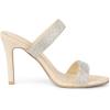 imageAllegra K Womens Open Toe Stiletto Heel Rhinestone Mules SandalsBeige