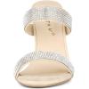 imageAllegra K Womens Open Toe Stiletto Heel Rhinestone Mules SandalsBeige