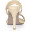 imageAllegra K Womens Open Toe Stiletto Heel Rhinestone Mules SandalsBeige