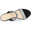 imageAllegra K Womens Open Toe Stiletto Heel Rhinestone Mules SandalsBlack