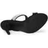 imageAllegra K Womens Open Toe Stiletto Heel Rhinestone Mules SandalsBlack
