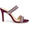 imageAllegra K Womens Open Toe Stiletto Heel Rhinestone Mules SandalsBurgundy