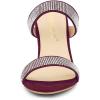 imageAllegra K Womens Open Toe Stiletto Heel Rhinestone Mules SandalsBurgundy