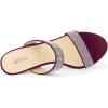 imageAllegra K Womens Open Toe Stiletto Heel Rhinestone Mules SandalsBurgundy
