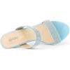 imageAllegra K Womens Open Toe Stiletto Heel Rhinestone Mules SandalsLight Blue