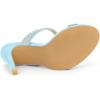 imageAllegra K Womens Open Toe Stiletto Heel Rhinestone Mules SandalsLight Blue